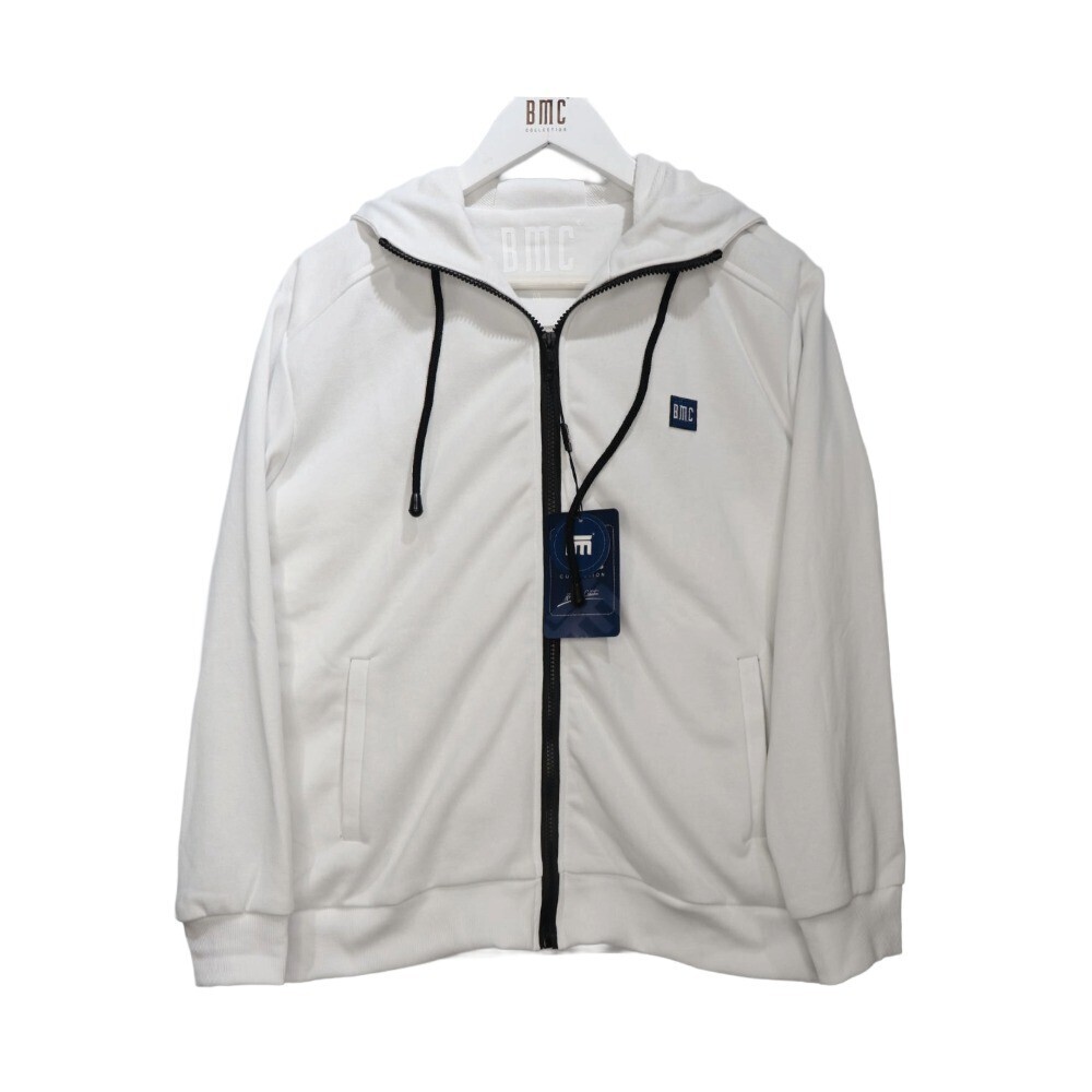 BMC Zip Hoodie 8310076 White Medium
