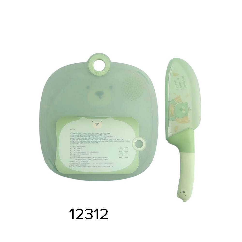 Baby Cele Knife & Cutting Board Set Green 12312