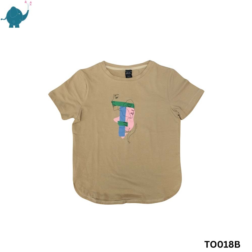 Max & Mia Unisex Printed T-Shirt TO018B Skin (9-10 Years)