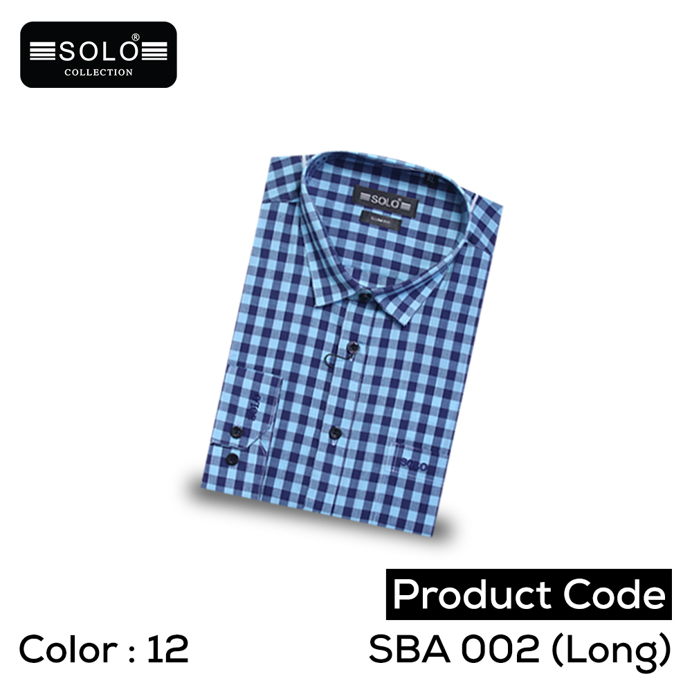 SOLO COLLLECTION SBA 002 (Long) Slim Fit Shirt Large 12