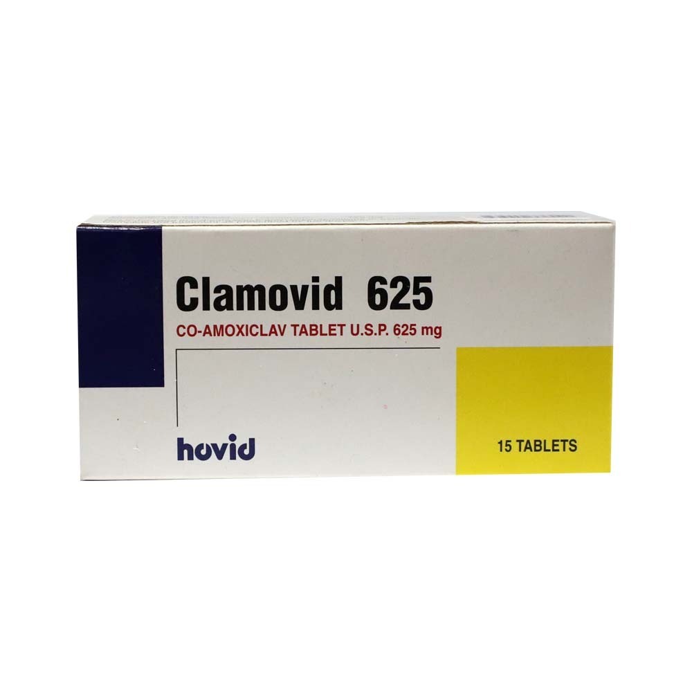 Clamovid 625 Co-Amoxiclav Tablets 625MG 5PCS x 3