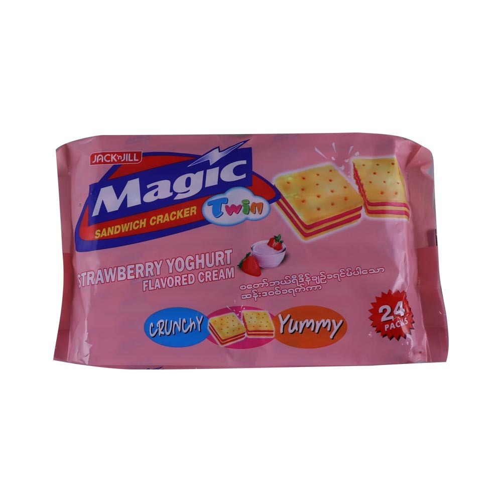 Jack&Jill Magic Cracker StrawBerry Yoghurt 24PCS 360G