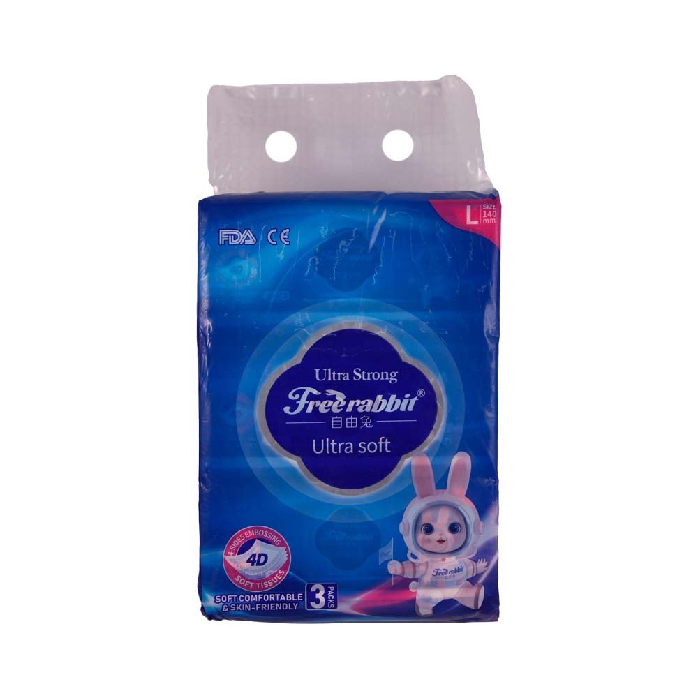 Free Rabbit Facial Tissue 4Ply 380 Sheets 1 x 3