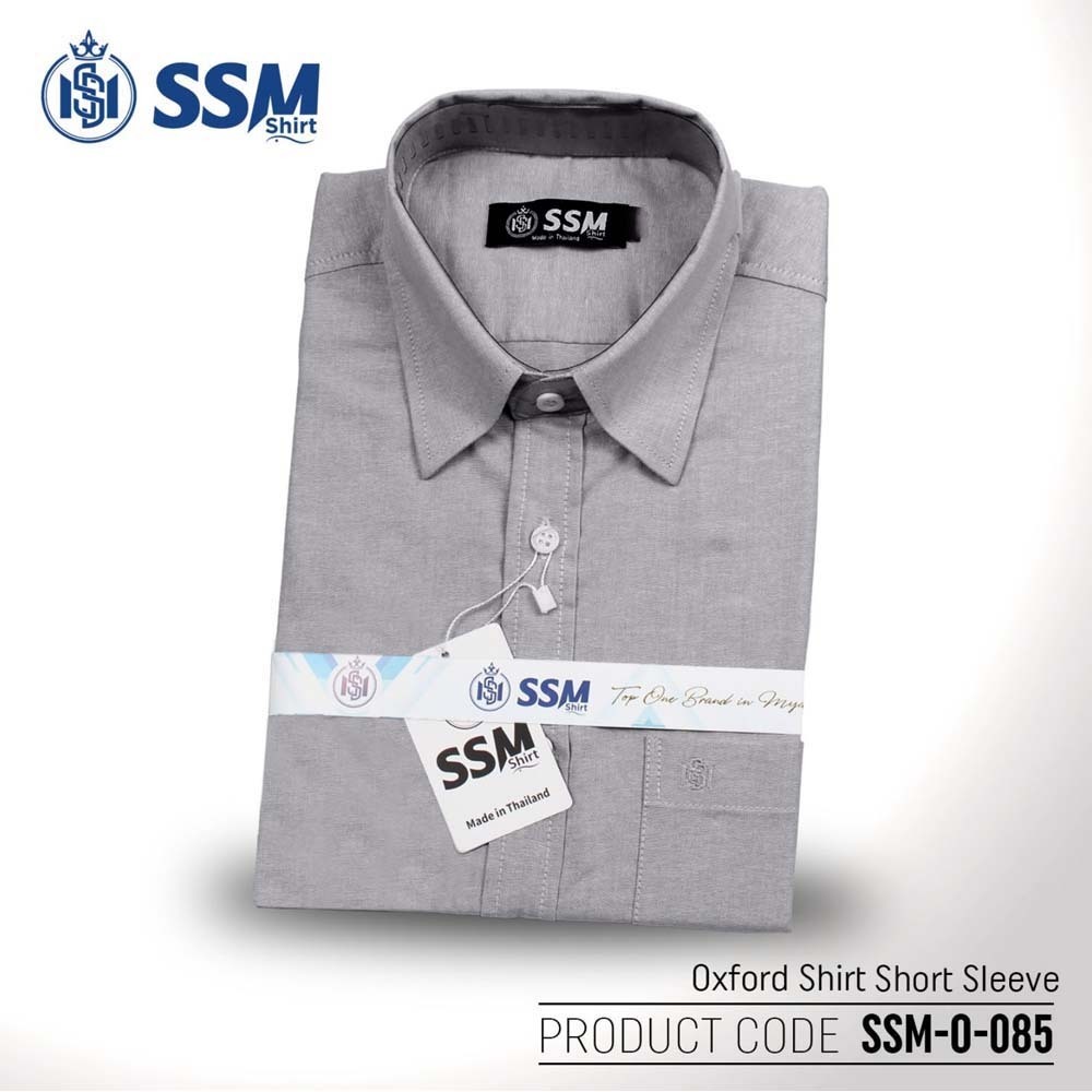Oxford Shirt Short Sleeve 3XL (Ash Gray) SSM-O-P-S-085