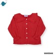 Max & Mia Kid Girl Cotton Puff Long Sleeve Blouse MM9944 Red L (7/8yrs)