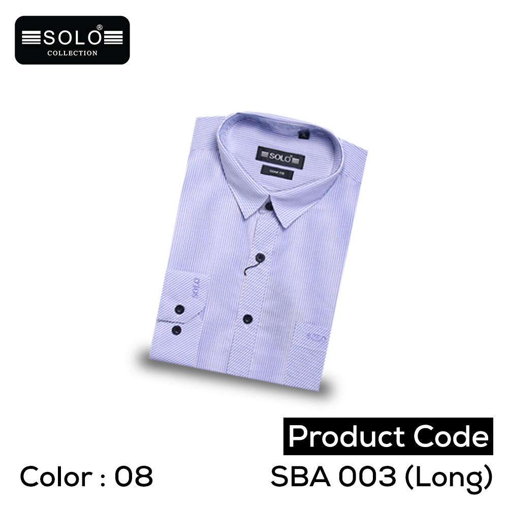 SOLO COLLLECTION SBA 003 (Long) Slim Fit Shirt Medium 08