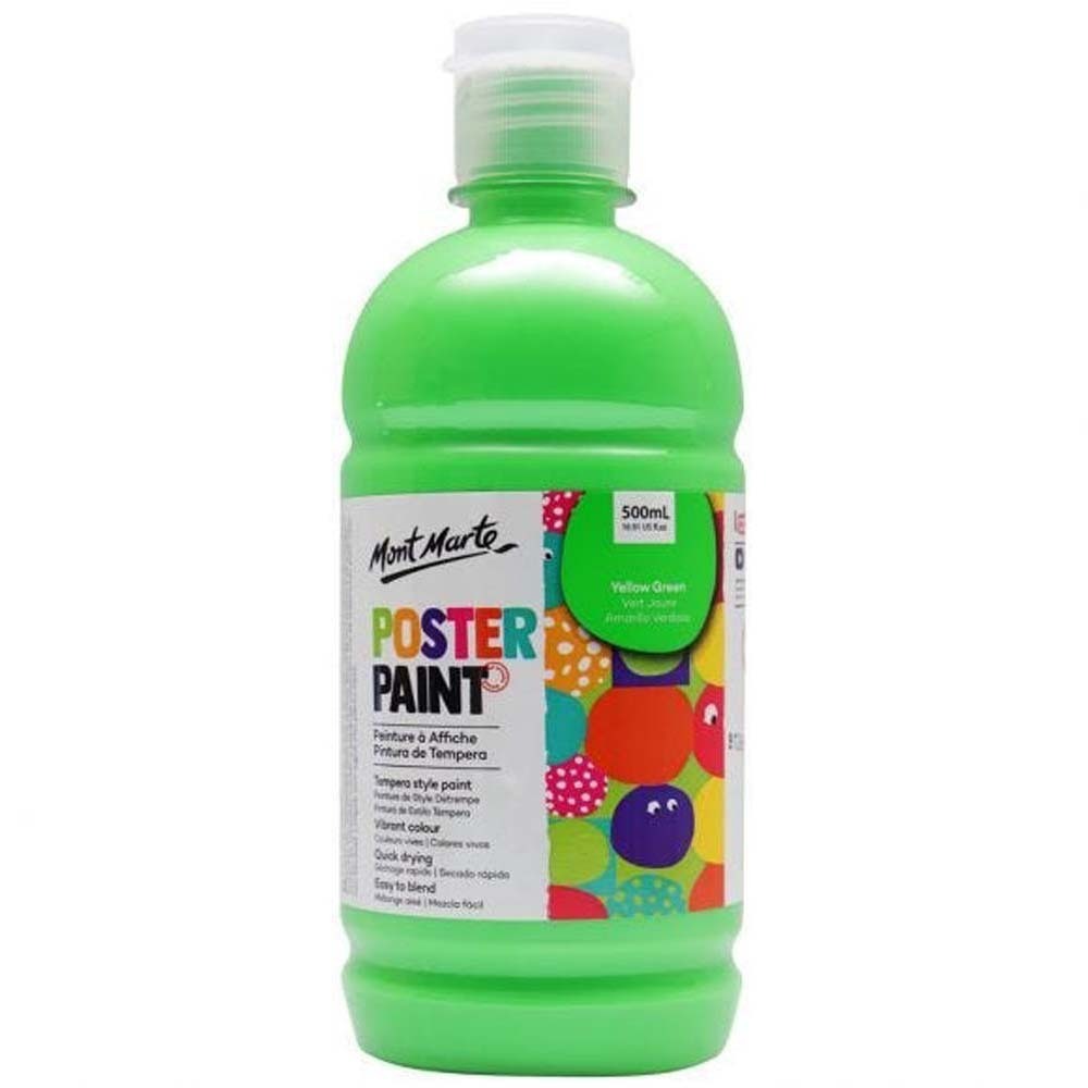 Mont Marte Poster Paint 500ML - Yellow Green
