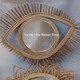 Rattan Mirror Lemon Yellow 1PC (Random Design)