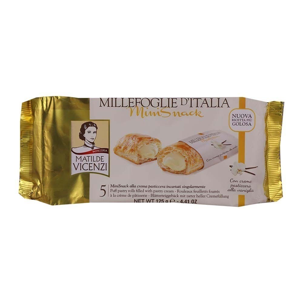 Vicenzi Puff Pastry Rolls With  Pastry Cream 125G