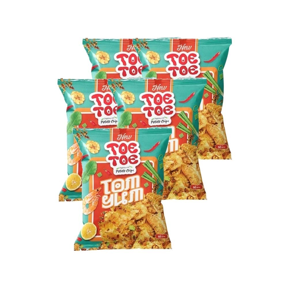 Toe Toe Potato Chips Tom Yum Flavored (5PCS x 50G)