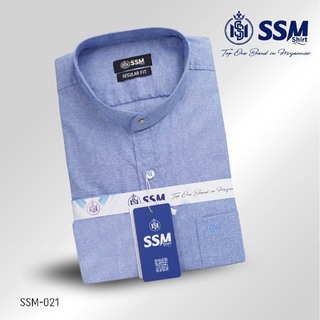 Madarin Collar Shirt Short Sleeve Over (True Black) SSM-O-P-S-028