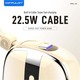 Konfulon A-50 (10000mAh Fast Charging 22.5W Built-in Cable Power Bank) Beige