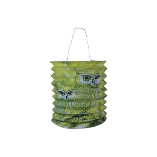 Uncle Gyi Owl Cylinder Paper Lantern (Big) 10PCS x 1Pack Green