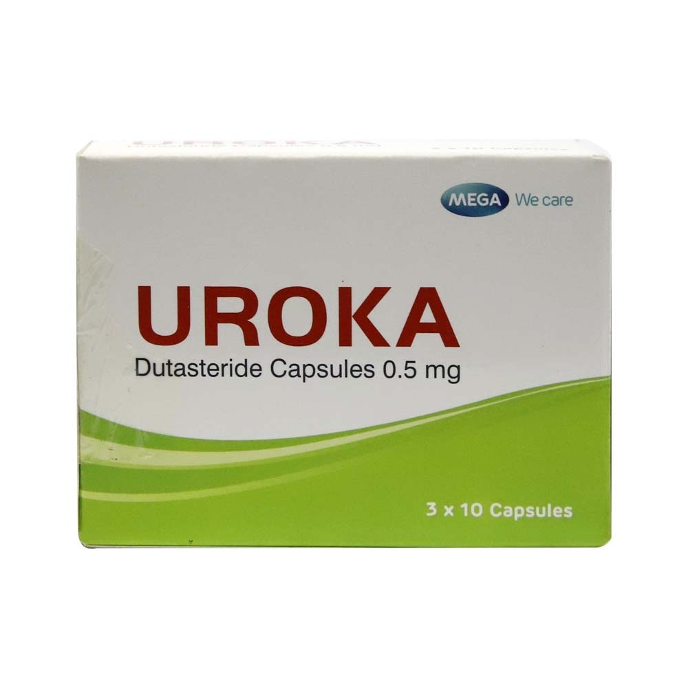 Uroka Dutasteride Capsules 0.5MG 10PCS 1 x 3