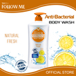 Follow Me Natural Fresh Anti-Bacterial Body Wash 1000ML (Lemon Extract)