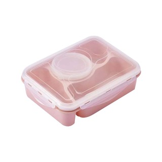 Food Container Lunch Box 4 Comparment Light Pink