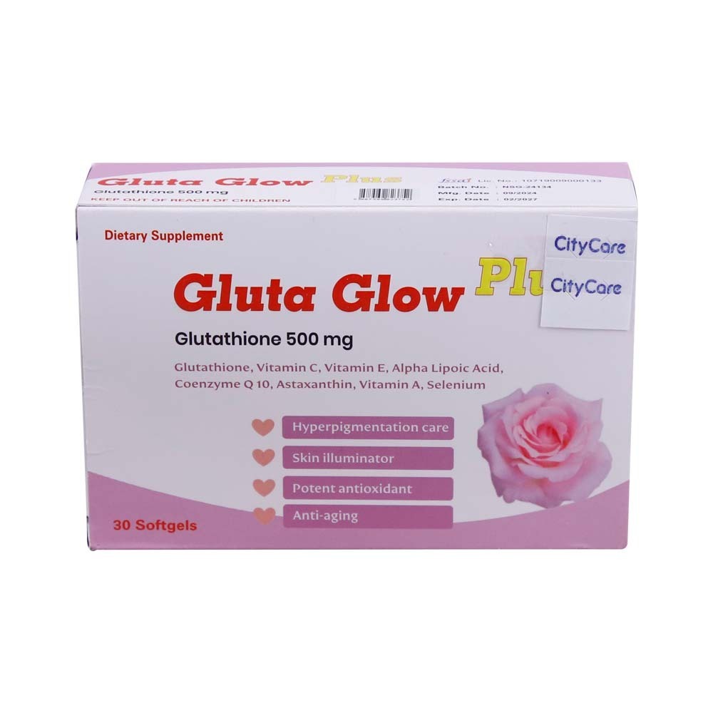 Gluta Glow Plus Glutathione 500MG 10PCS x 3