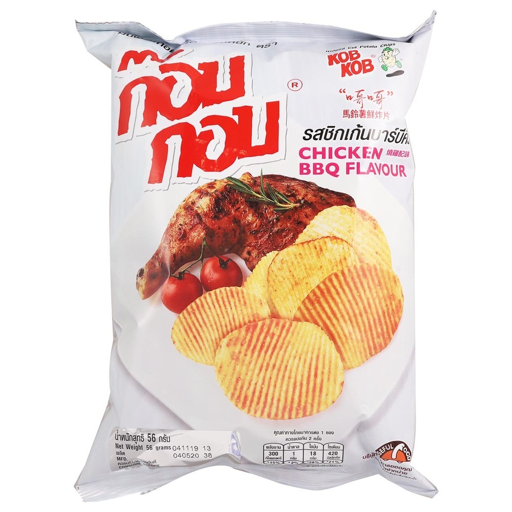 Kob Kob Potato Chip Chicken BBQ 56G
