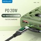 Konfulon A32Q (20000mAh Fast Charging 22.5W Built-in Cable Power Bank) Green