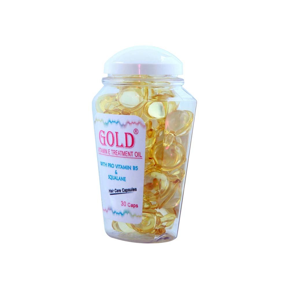 Gold Vitamin E Hair Treatment Oil 30 Capsules