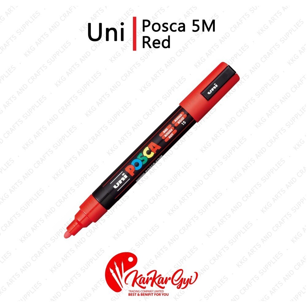 Uni Posca Marker 5M  1.8-2.5mm Red