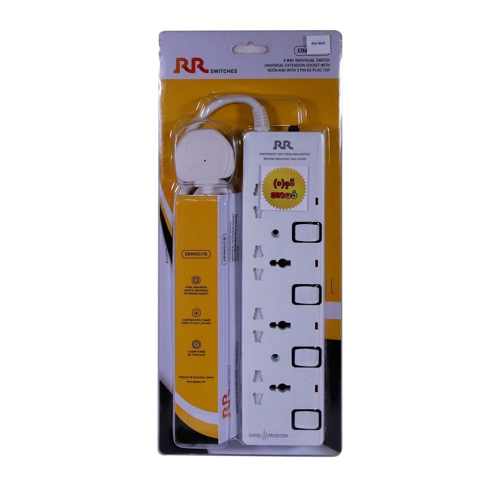 RR Extension Socket 4Way 3M EB4NSU1B