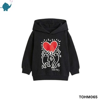 Max & Mia Kid Unisex Hoodie TOHM065 Black (S)
