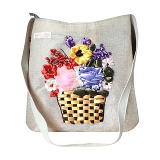 90s Belle Jute But Cute Shoulder Bag Rounder Purple Code No.048