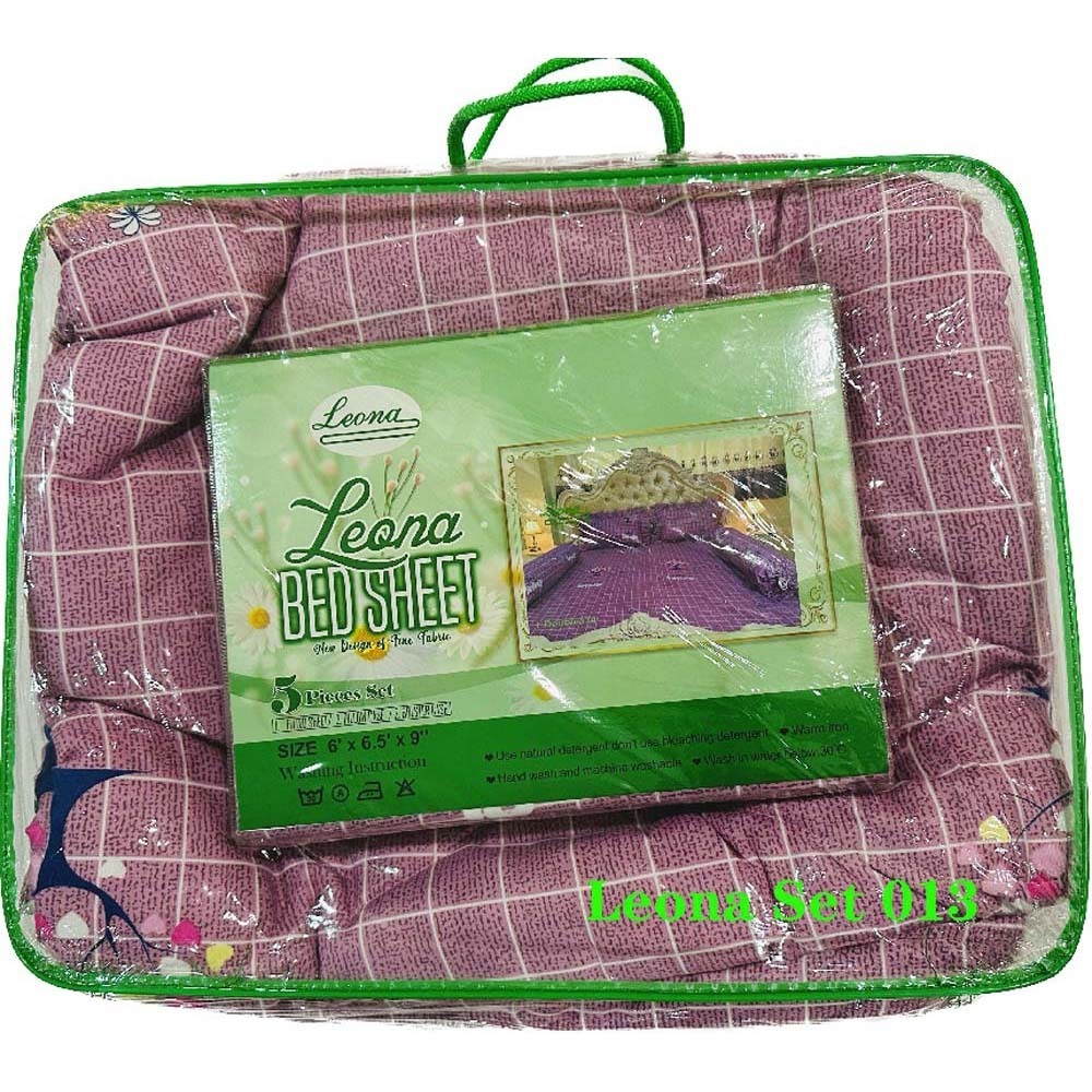 Leona Bed Sheet (set) Double (6' x 6.5' x 9) Leona Set 013