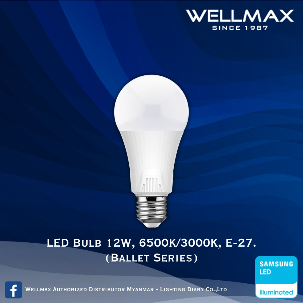 Wellmax Ballet Series LED Bulb E27 6500K 12W L-BL-0840