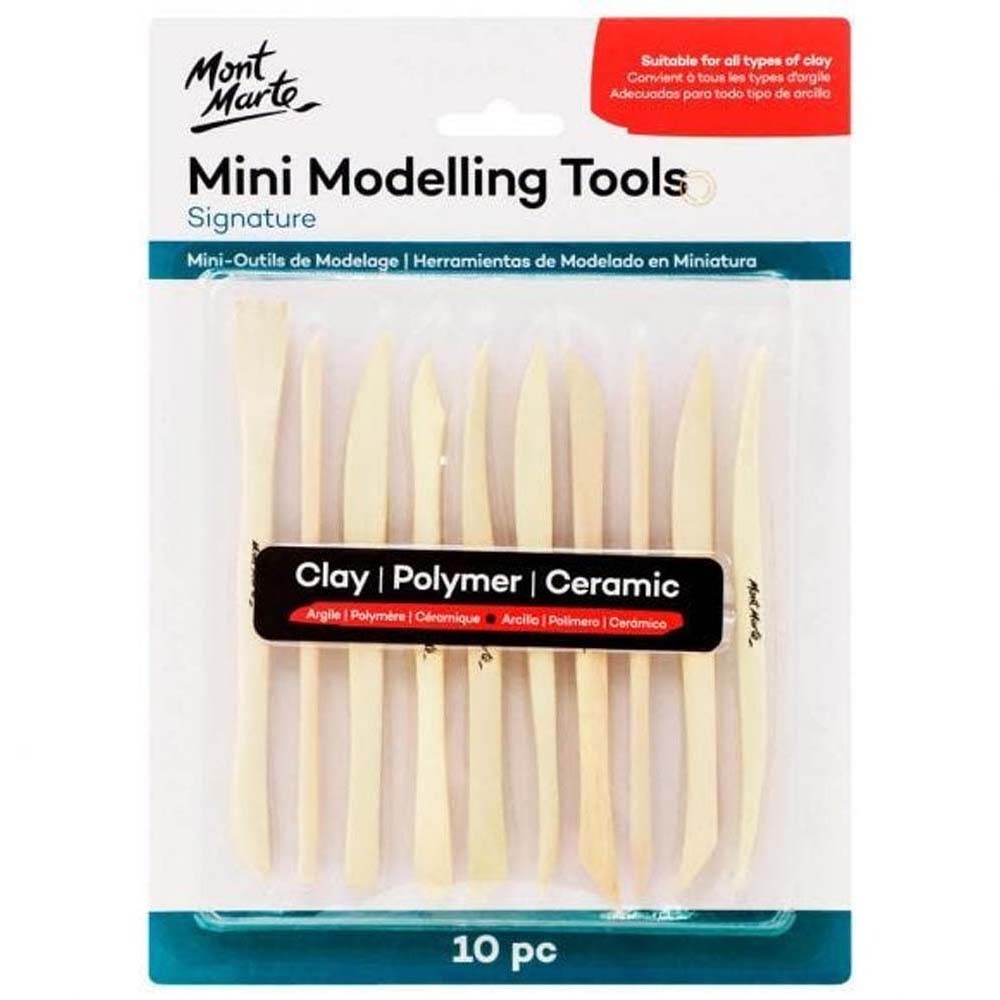 Mont Marte Mini Modelling Tools Boxwood 10PCS