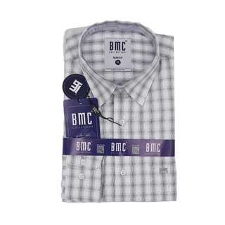 BMC Men Slimfit Shirt Long Sleeve 1320077 Blue Large