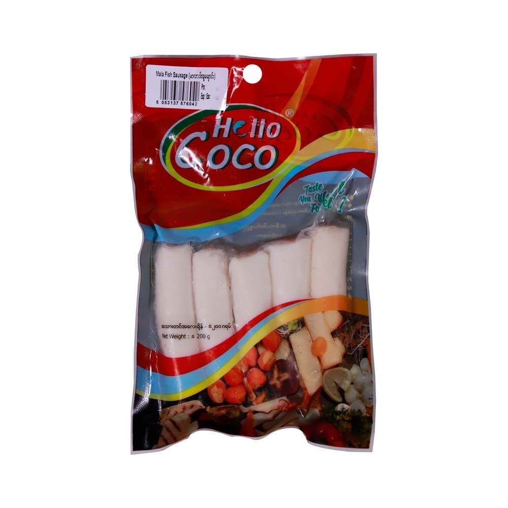 Hello Coco Fish Sausage 200G (Mala)