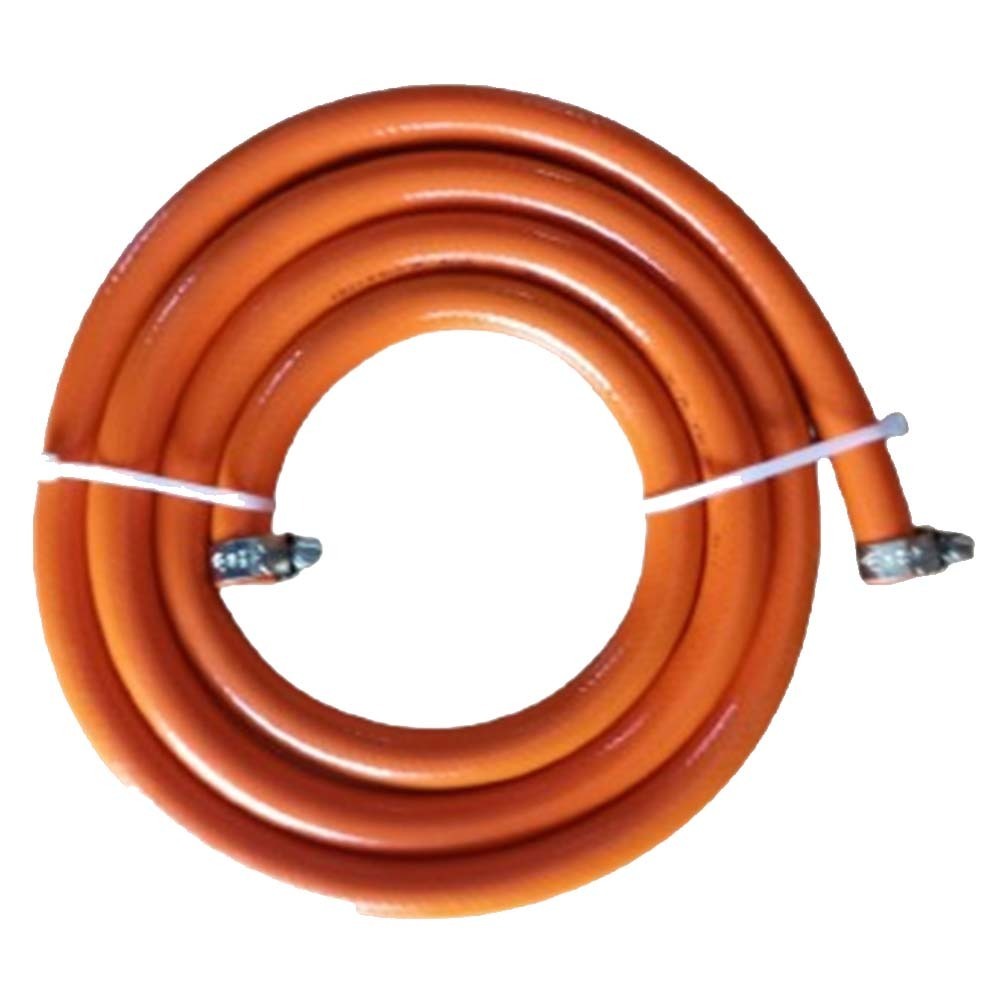 Namilux LPG Gas 6ft Hose + 2 Clips Orange