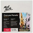 Mont Marte Canvas Panels Pack 5 (10.2x10.2CM)