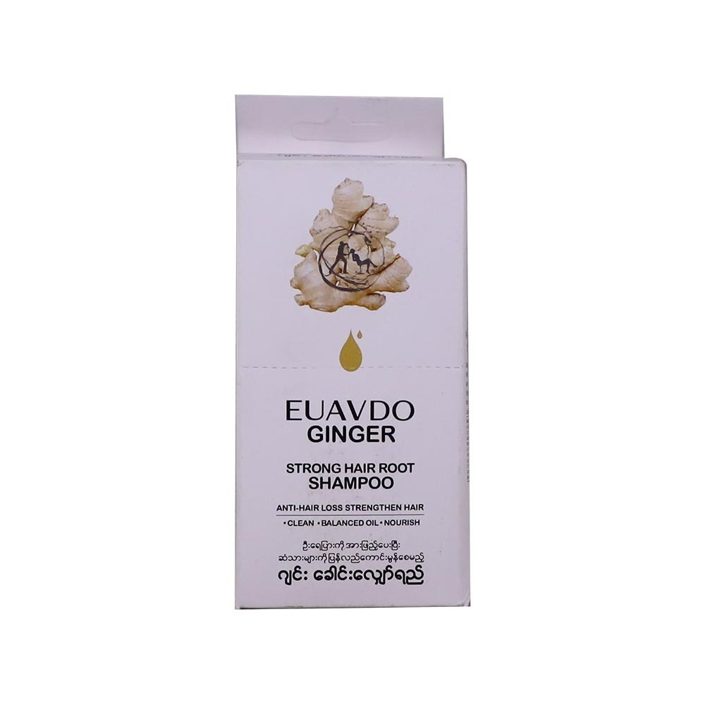 Euavdo Ginger Strong Hair Root Shampoo 10ML x 12PCS