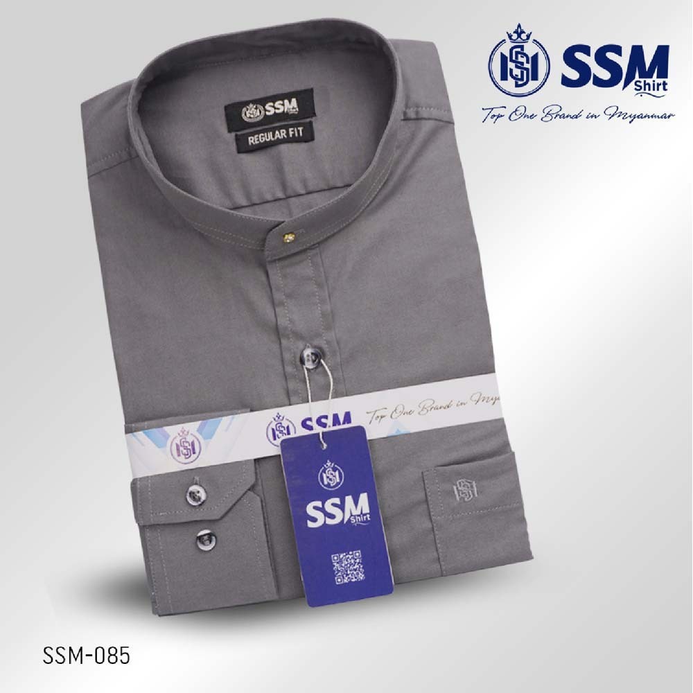 Mandarin Collar Shirt Long Sleeve XL (Ash Gray) SSM-O-P-S-085
