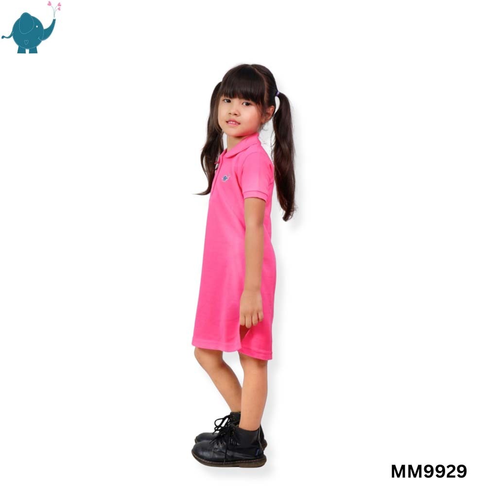 Max & Mia Kids Girl Polo Dress MM9929 Deep Pink Small