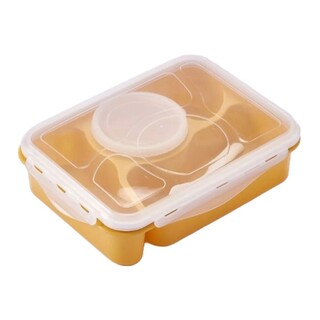 Food Container Lunch Box 4 Comparment Light Pink