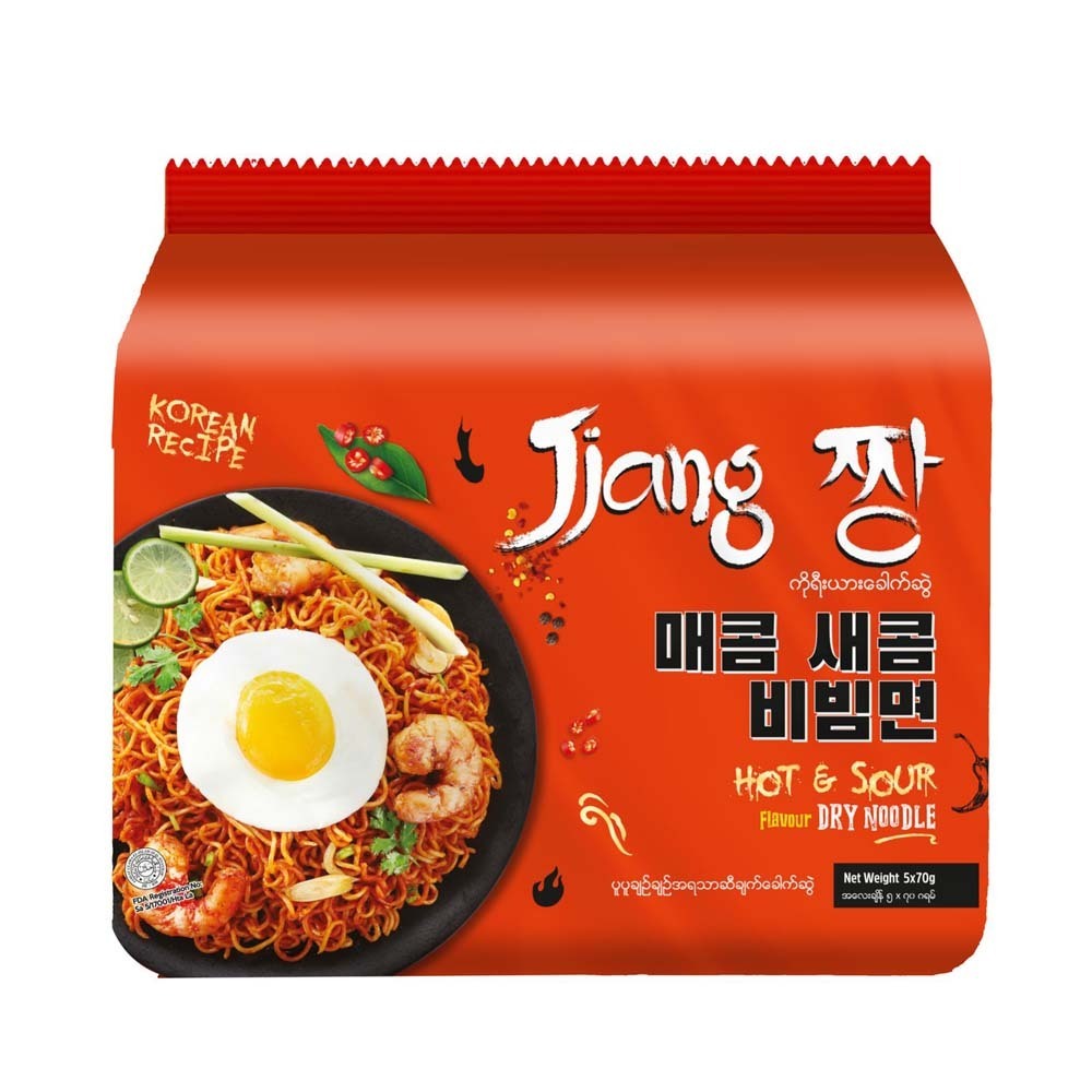 Jjang Hot & Sour Dry Noodle 5PCS x 70G