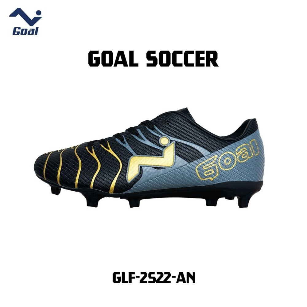 Goal Soccer Shoes Black & Gold GLF-2522-AN (No-40)