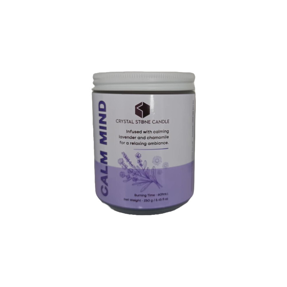 Crystal Stone Calm Mind Candle 250G (Jumbo)