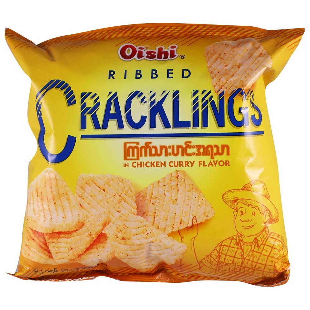 Oishi Cracklings Chicken Curry Snack 32G