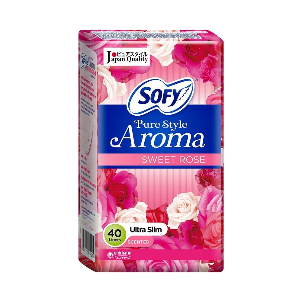 Sofy Aroma Sweet Rose Ultra Slim Sanitary Panty Liner 40PCS