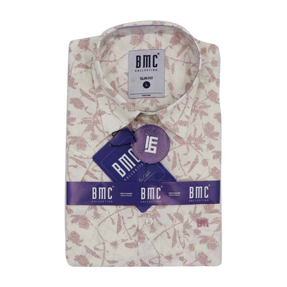 BMC Slimfit Shirts Short Sleeve 2330059 (Design-3) Medium