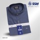 Madarin Collar Shirt Short Sleeve Over (Blue Slate Gray) SSM-O-P-S-039