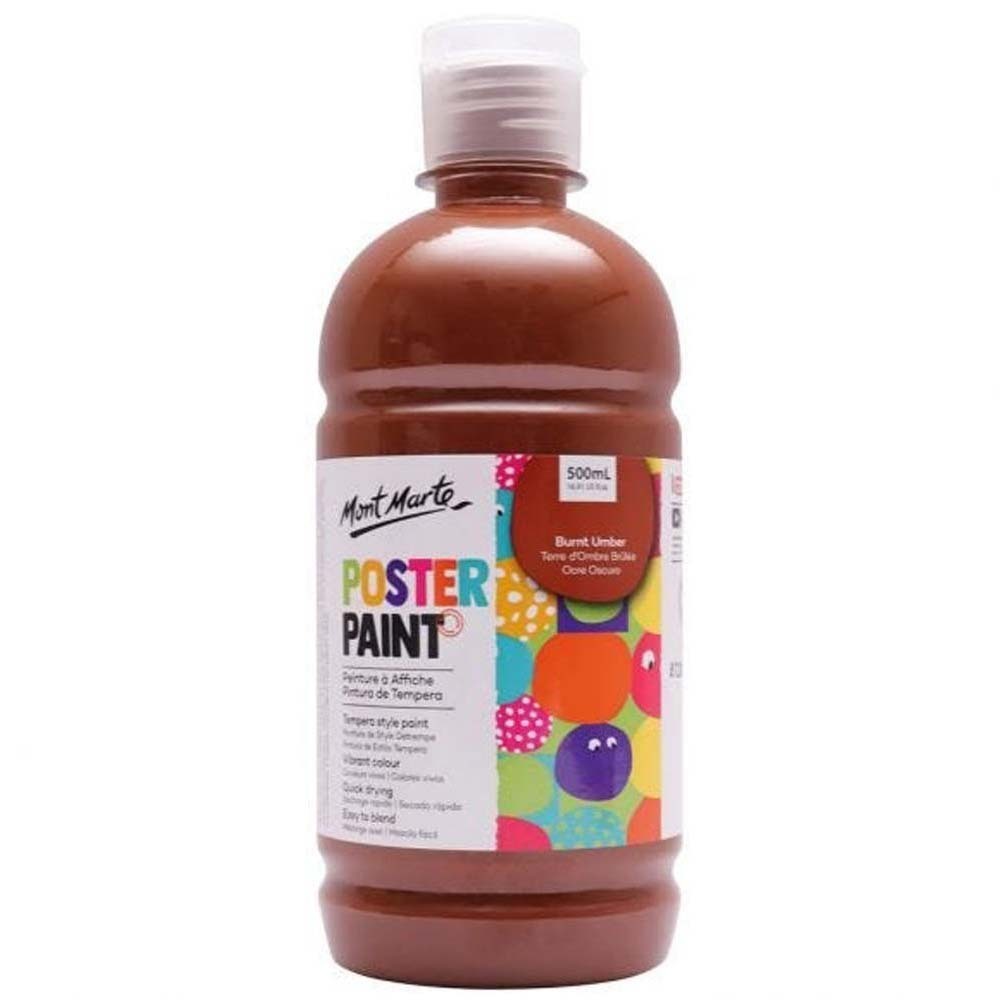 Mont Marte Poster Paint 500ML - Burnt Umber