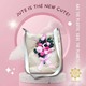 90s Belle Jute But Cute Shoulder Bag Roses Code No.048