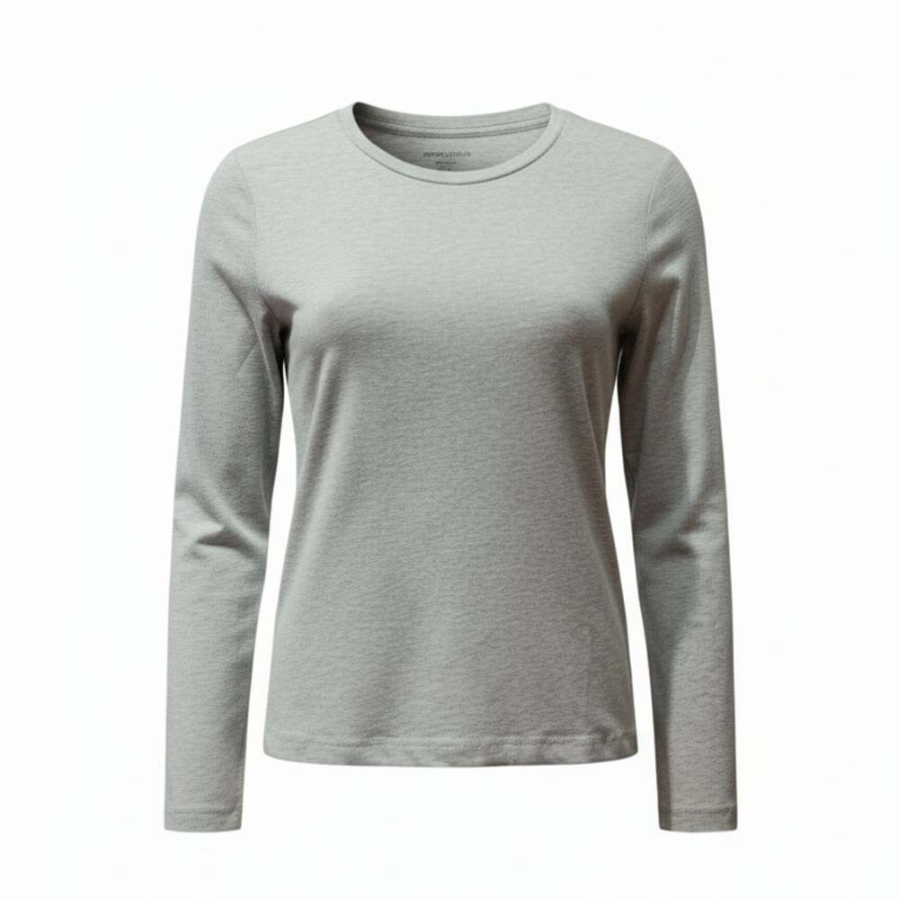 223204101022 Bossini Ladies T-Shirt FW 22 Heather Grey ( XS )