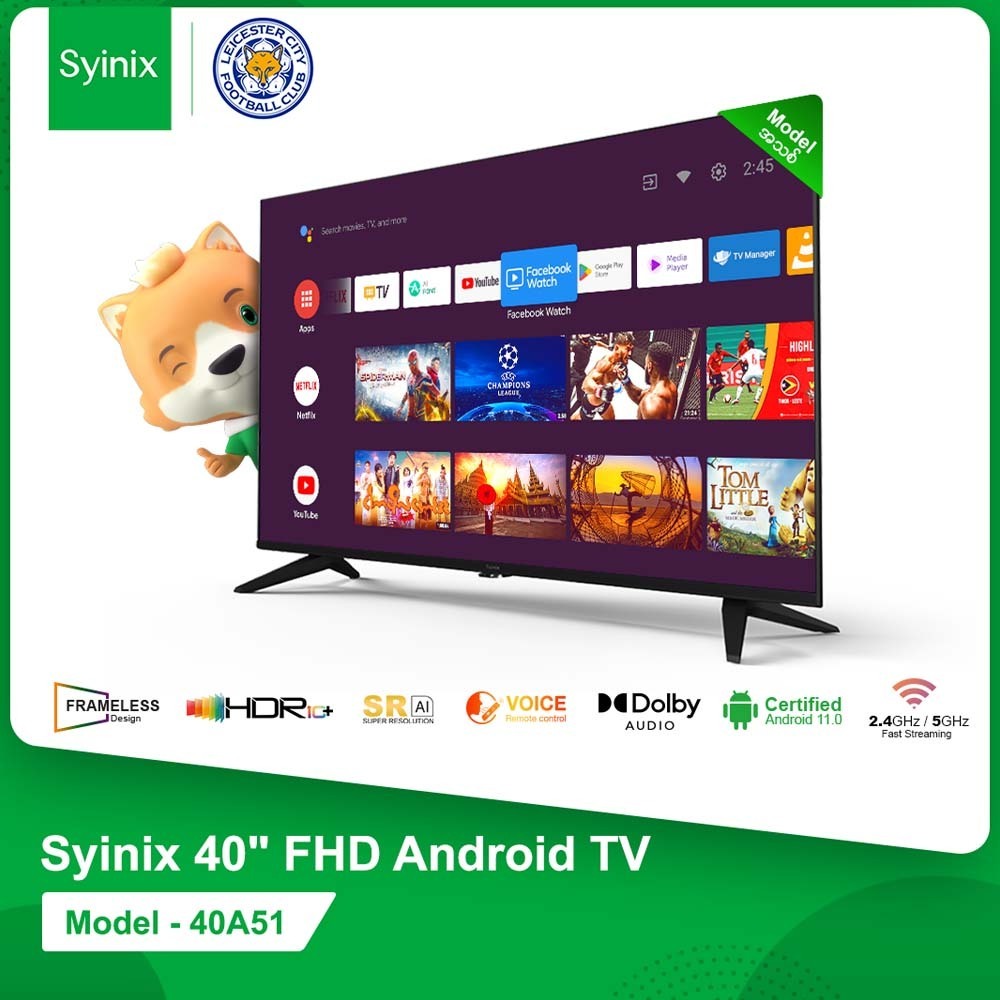 Syinix Smart LED TV 40in 40A51 (Android)